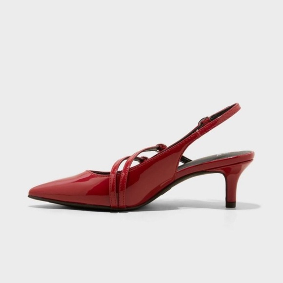 Wild Fable - Women's Wide Width Sasha Buckle Slingback Kitten new - Picture 2 of 7